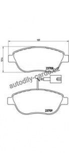 Sada brzdových destiček BREMBO P23120 - FIAT, OPEL