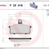 Sada brzdových destiček BREMBO P23018 - LANCIA, SEAT