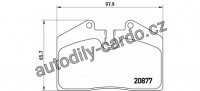 Sada brzdových destiček BREMBO P65004 - PORSCHE