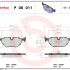 Sada brzdových destiček BREMBO P06011 - BMW