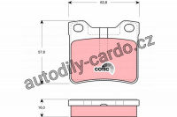 Sada brzdových destiček TRW GDB1432 - PEUGEOT 607