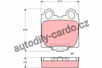 Sada brzdových destiček TRW GDB3233 - LEXUS GS