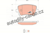 Sada brzdových destiček TRW GDB1622 - VW PASSAT, AUDI A3
