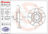 Brzdový kotouč BREMBO 08.B413.75