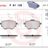 Sada brzdových destiček BREMBO P61122 - CITROËN, OPEL, PEUGEOT