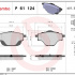 Sada brzdových destiček BREMBO P61124 - CITROËN, DS, OPEL, PEUGEOT