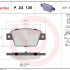 Sada brzdových destiček BREMBO P23135