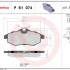 Sada brzdových destiček BREMBO P61074 - CITROËN