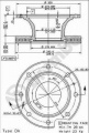 Brzdový kotouč BREMBO 09.7804.10 - IVECO