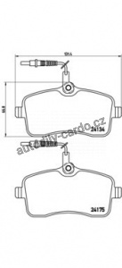 Sada brzdových destiček BREMBO P61077 - PEUGEOT