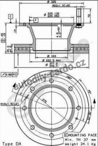 Brzdový kotouč BREMBO MAX 09.7929.80 - IVECO