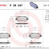 Sada brzdových destiček BREMBO P30047