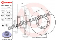 Brzdový kotouč BREMBO 09.9361.10