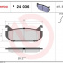 Sada brzdových destiček BREMBO P24036 - MAZDA