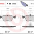 Sada brzdových destiček BREMBO P59019 - OPEL, SAAB