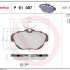 Sada brzdových destiček BREMBO P61087 - CITROËN