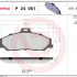 Sada brzdových destiček BREMBO P24051 - FORD, MAZDA