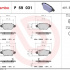 Sada brzdových destiček BREMBO P59031 - OPEL