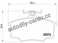 Sada brzdových destiček BREMBO P85010 - AUDI, VOLVO