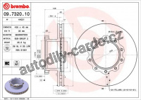 Brzdový kotouč BREMBO 09.7320.10 - MAN