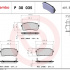 Sada brzdových destiček BREMBO P30035 - HYUNDAI, KIA