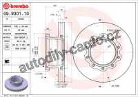 Brzdový kotouč BREMBO 09.9301.10 - MAN