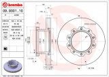 Brzdový kotouč BREMBO 09.9301.10 - MAN