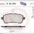 Sada brzdových destiček BREMBO P24072 - FORD