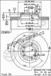 Brzdový kotouč BREMBO 09.4115.10 - ALFA ROMEO