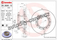 Brzdový kotouč BREMBO 09.9583.10 - IVECO