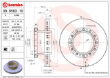 Brzdový kotouč BREMBO 09.9583.10 - IVECO