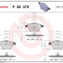 Sada brzdových destiček BREMBO P85079 - AUDI, SEAT, ŠKODA, VW