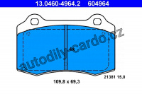 Sada brzdových destiček ATE 13.0460-4964 (AT 604964) - JAGUAR, VOLVO