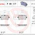 Sada brzdových destiček BREMBO P85117 - AUDI