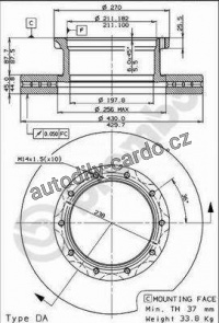 Brzdový kotouč BREMBO 09.7380.20