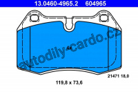 Sada brzdových destiček ATE 13.0460-4965 (AT 604965) - BMW