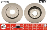 Brzdový kotouč TRW DF4809 - MITSUBISHI LANCER 03-
