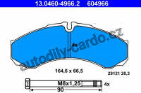 Sada brzdových destiček ATE 13.0460-4966 (AT 604966) - IVECO, RENAULT TRUCKS