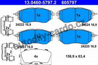 Sada brzdových destiček ATE 13.0460-5797 (AT 605797) - SUBARU