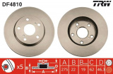 Brzdový kotouč TRW DF4810 - TOYOTA AURIS 07- (275x22mm)