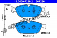 Sada brzdových destiček ATE 13.0460-7280 (AT 607280)