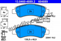 Sada brzdových destiček, kotoučová brzda - ATE 13.0460-4889 (604889)