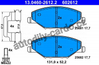 Sada brzdových destiček ATE 13.0460-2612 (AT 602612)