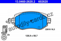Sada brzdových destiček ATE 13.0460-2620