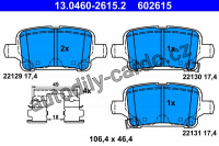 Sada brzdových destiček ATE 13.0460-2615 (AT 602615)