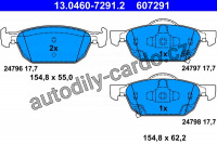 Sada brzdových destiček, kotoučová brzda - ATE 13.0460-7291 (607291)