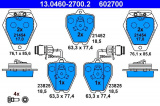 Sada brzdových destiček ATE 13.0460-2700 (AT 602700) - AUDI