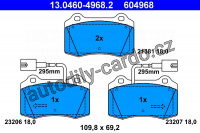 Sada brzdových destiček ATE 13.0460-4968 (AT 604968) - ALFA ROMEO