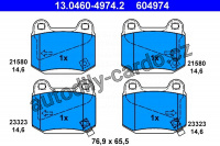 Sada brzdových destiček ATE 13.0460-4974 (AT 604974) - MITSUBISHI, NISSAN