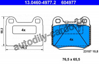 Sada brzdových destiček ATE 13.0460-4977 (AT 604977) - MERCEDES-BENZ